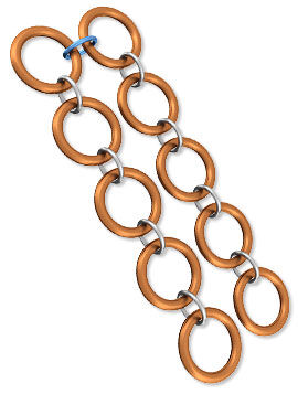Linked jump rings